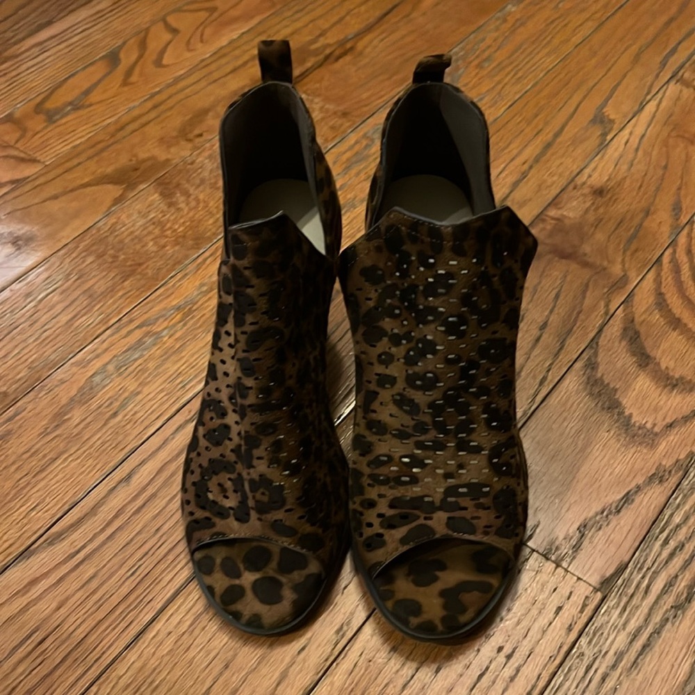 Leopard Peep Toe Heels